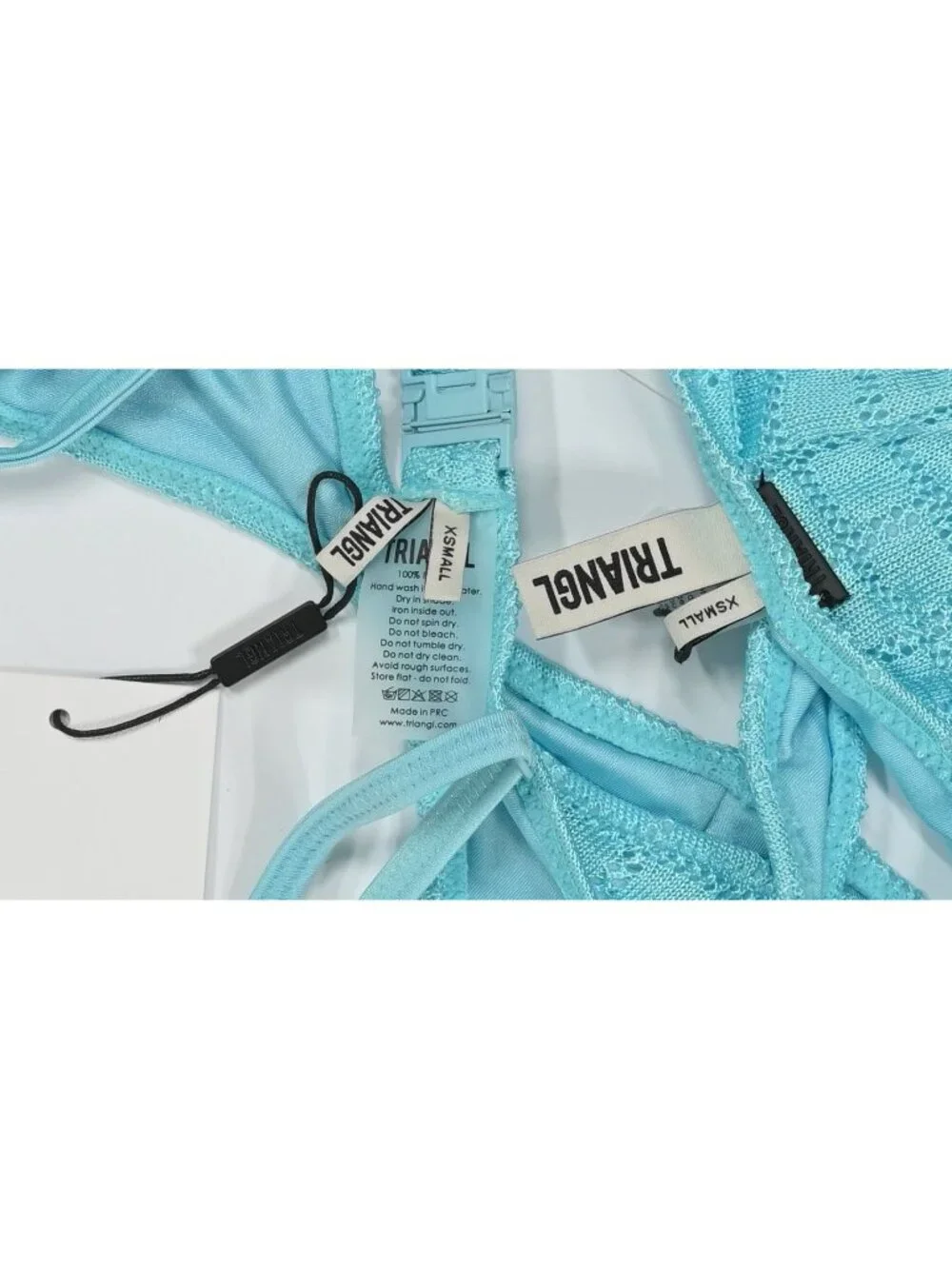 Triangl Swimwear Maia Sky High Blue Crop Bikini Set